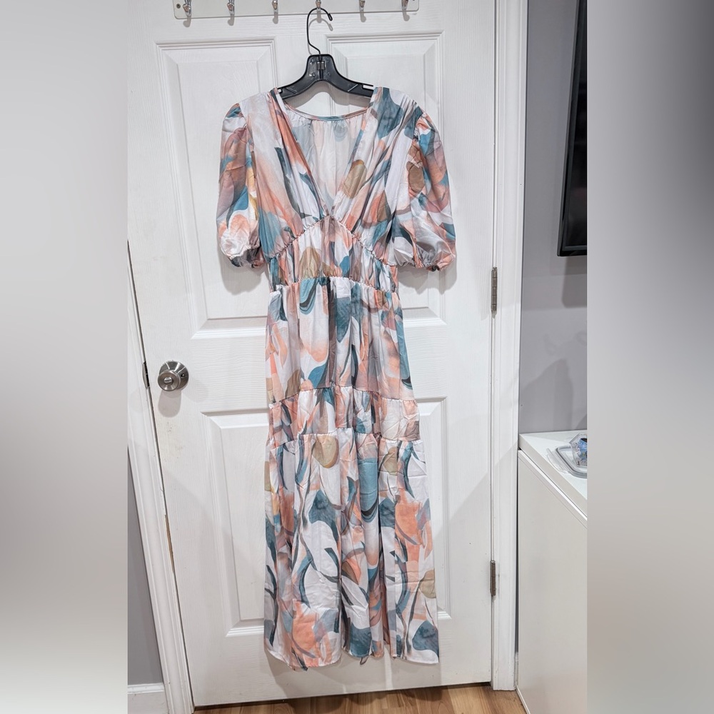 Floral V-Neck Maxi Dress